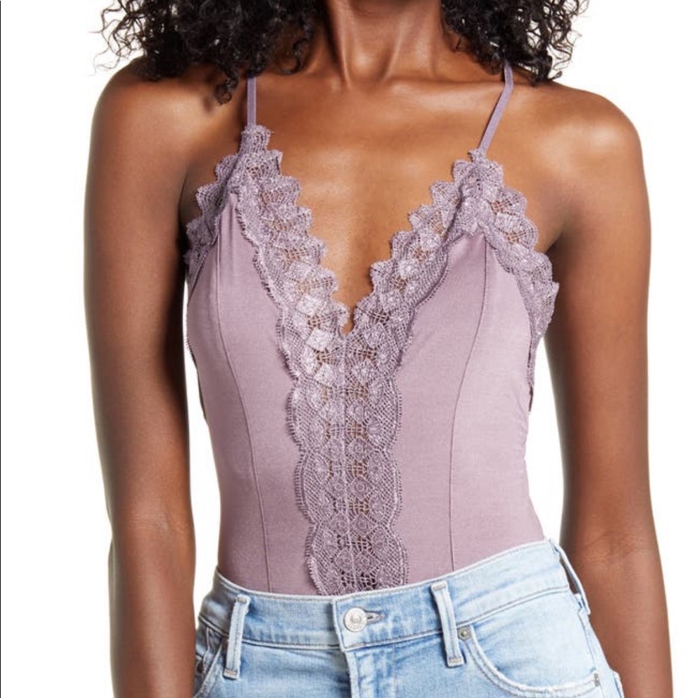 ASTR The Label Lace Inset Bodysuit NWOT